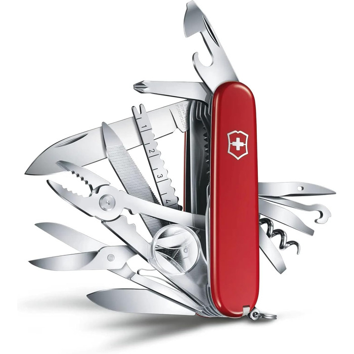 Швейцарський ніж Victorinox Swiss Champ: мультитул з 33 функціями, ніж, коркомач, міні-викрутка 1.5 мм