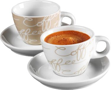 Набір кавових чашок Ritzenhoff & Breker Cornello, 4 шт., 80 мл (кремовий, еспресо)