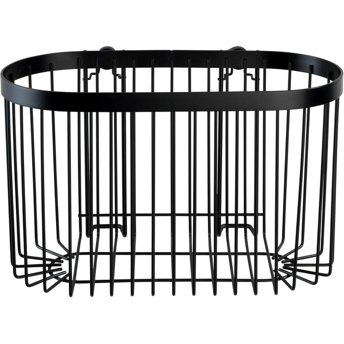 Велика настінна полиця WENKO Classic Plus Black для ванної, з антикорозійним покриттям, чорна