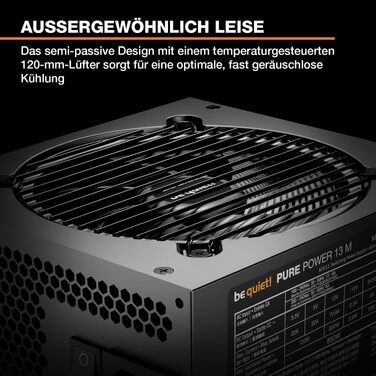 Блок живлення be quiet! Pure Power 13 M 850W, ATX 3.1, повністю модульний, 80+ Gold