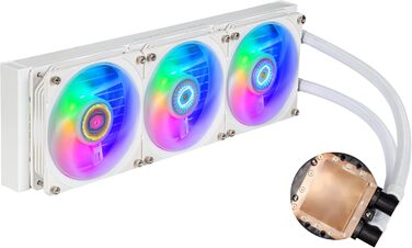 Система водяного охолодження Cooler Master MasterLiquid PL Flux 360 (білий) з 2 x 120mm вентиляторами та ARGB-контролером
