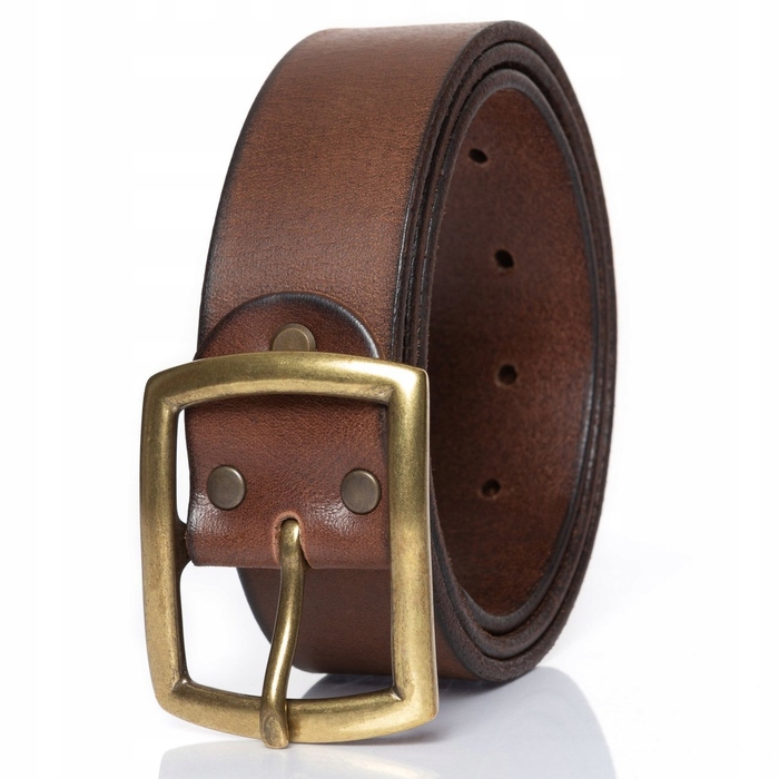 Чоловічий шкіряний ремінь Mustang BELT, класичний, коричневий, 110 см
