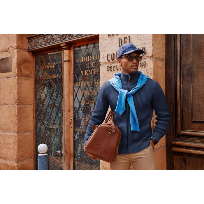 Кардиган чоловічий PJ PAUL JONES з блискавкою та стійким коміром, темно-синій (XL)