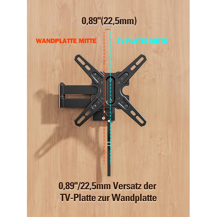 Кріплення для телевізора у RV/Автобусі Mounting Dream MD2212: для телевізорів 13-43 дюймів, до 10 кг, з замком