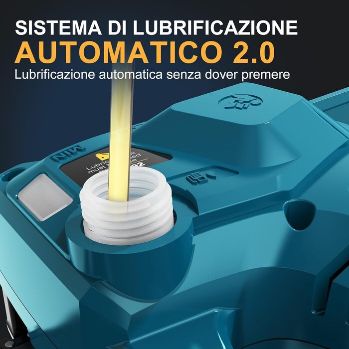 Акумуляторна міні-пила PowerCut X9 PRO 6 дюймів з автоматичним змащенням, 8000mAh, 2 акумулятори