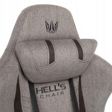 Ігрове офісне крісло Hell's Chair HC-1013, обертове, сіро-чорне, тканина