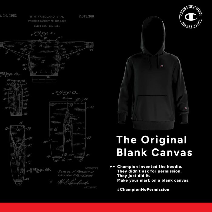 Спортивна кофта Champion Powerblend Fleece з капюшоном, логотип C (кольори вже не виробляються), стандартна посадка, XS, червоний колір (Team Red Scarlet)