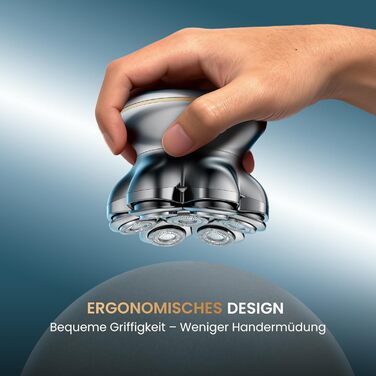 Машинка для гоління голови 7D PRO MAXGROOM IPX6, срібляста, акумуляторна (1400mAh), 8800 об/хв, для чоловіків