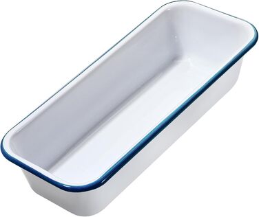 We bake bread loaf pan, enamel loaf pan, rectangular baking pan for cakes, toast bread, 32 x 13 x 7 cm