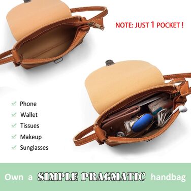 Маленька сумка через плече жіноча з замком, екошкіра, коричнева кросбоді для дівчат, сумка для телефону