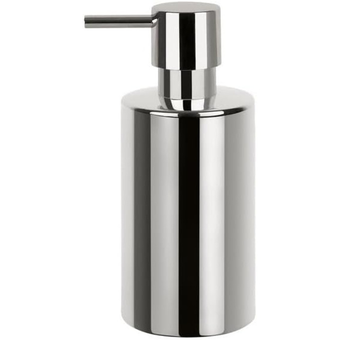 Дозатор мила Spirella | Керамічний | 300 мл | Сріблястий | Довговічний та міцний | 7x7x16 см