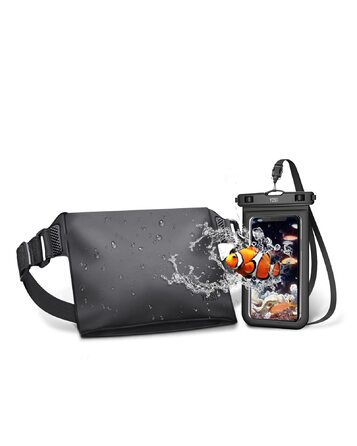 Водонепроникна поясна сумка YOSH з регульованим ремінцем, 2 шт. Сумка-drybag, водонепроникна, для активного відпочинку, водного спорту, плавання, катання на човні (прозора)