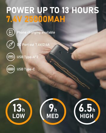 Обогревна жилетка з підключенням Powerbank, чоловіча/жіноча, 6 зон нагріву, 3 режими, для катання на мотоциклі, лижах, на вулиці, XL, чорна (з акумулятором 25000mAh)