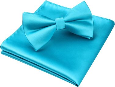 Метелик HISDERN для чоловіків однотонний, регульований, для вечірки, весілля (Турквіс)