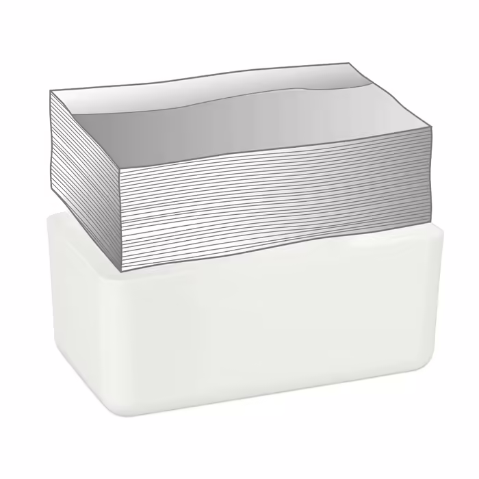 Relaxdays White Towel Box with Bamboo Lid