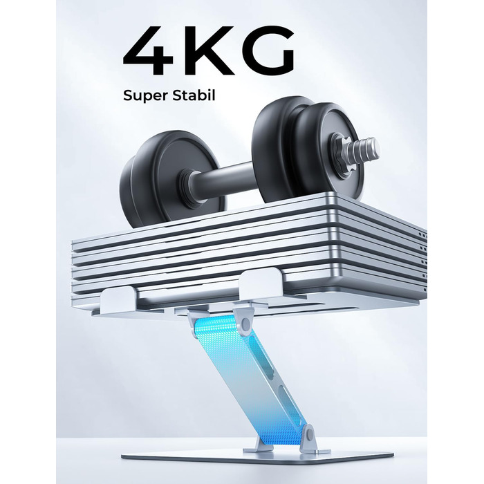 Регульований підставка для ноутбука: ергономічна, складна, з алюмінію, для MacBook Pro, HP (10–16