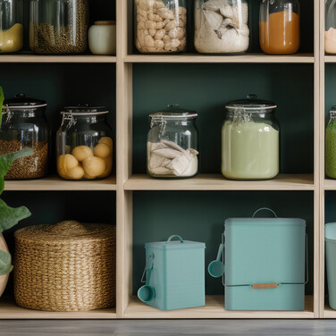 Relaxdays Turquoise Feed Box - Set of 2