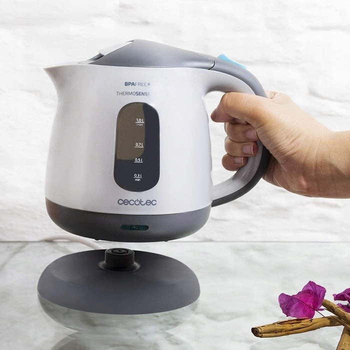 Електричний чайник Cecotec ThermoSense 120, 1100 Вт, 1 л, сріблястий/сірий