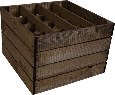 Wine Rack 16er white/natural/flamed Dimensions 40x40x27cm Shelf Box Bottle Rack Wine Rack Apple crate/Wine crate (dark)