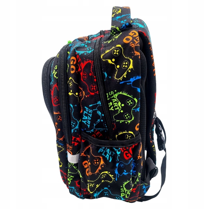 Багатовідсіковий шкільний рюкзак CoolPack, чорний, багатоколірний, 19 л