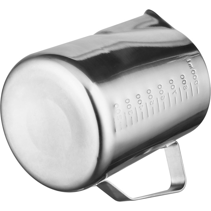 CURTA Milk Can, Milk Frothing Pitcher, Milk Foaming for Art, Silver Milk Pitcher, 900 Stainless Steel Milk Pitcher