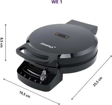 Steba Germany WE 1 Waffle Maker - Non-Stick, Adjustable Temperature, Folding Design