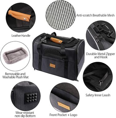 Morpilot Переноска для котів та собак, туристична, дихаюча, з підстаканником, для подорожей