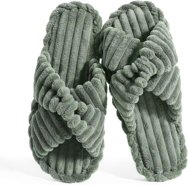 Зручні жіночі халати Star Vibe: м'які домашні тапочки, колір зелений, розмір 40/41 EU