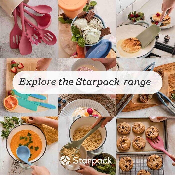 Преміум кухонні щипці StarPack, 30,5 см, нержавіюча сталь з антипригарними силіконовими наконечниками, висока термостійкість до 315°C, для кухні, сервірування, грилю та салату, бірюзові