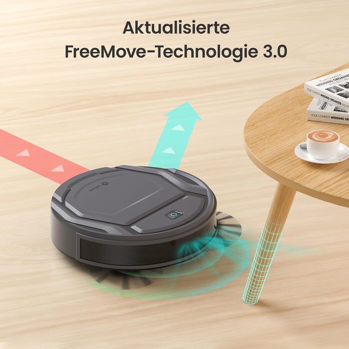 Робот-пилосос LEFANT M210PG з пультом дистанційного керування, 2200Pa, для шерсті тварин, з док-станцією, сумісний з Alexa та керуванням через APP, час роботи 120 хв