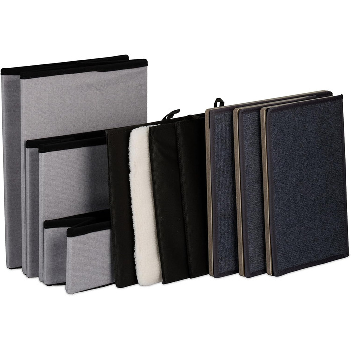 Сходинки для собак та котів Relaxdays з гніздом та місцем для зберігання, сірі, 41,5 x 72 x 33 см