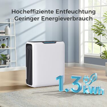 Електричний осушувач повітря 3L для дому, 20㎡, Dual Peltier, 30dB, таймер 24h