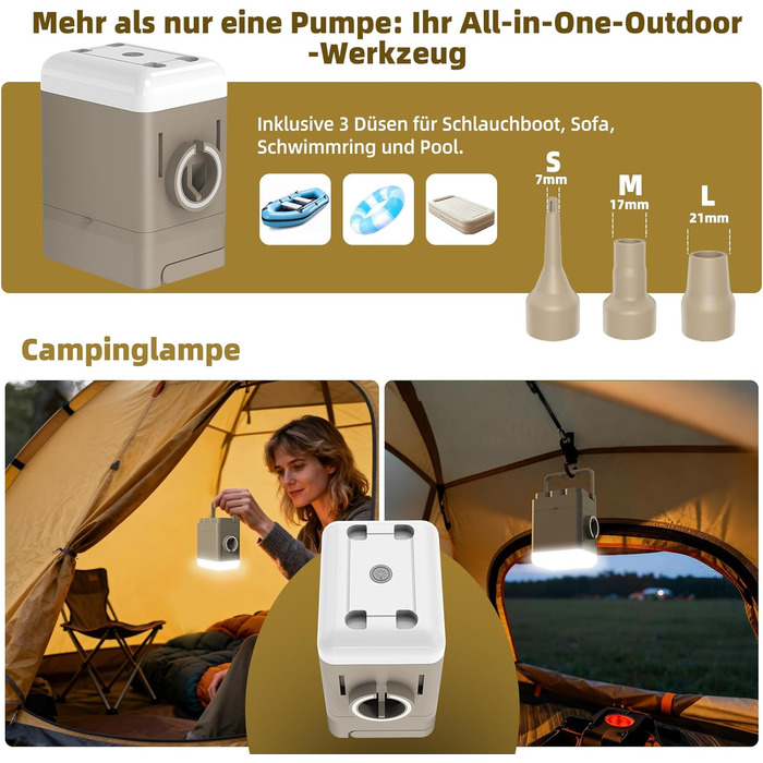 Надувний матрац KASIMO TPU самонадувний 1-місний з електричним насосом та подушкою, 190x90x22 см для дому та кемпінгу