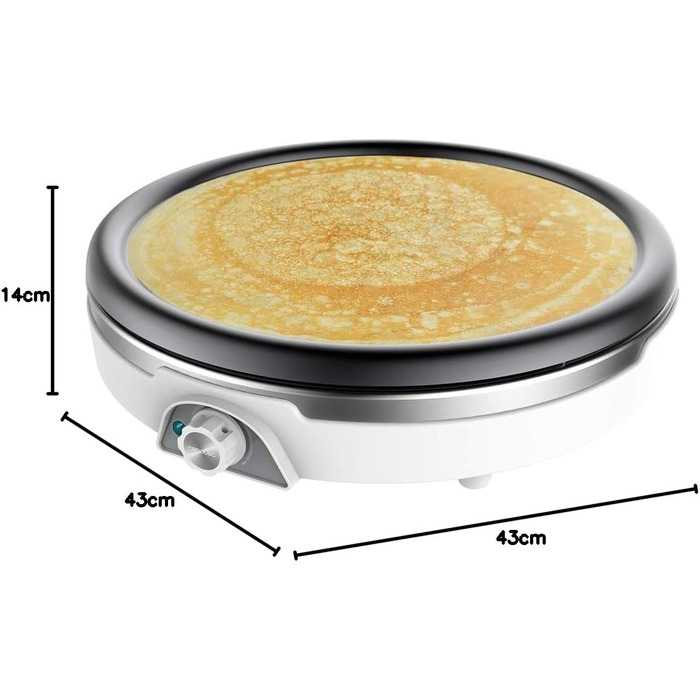 Електрична млинниця Cecotec Crepe Fun CrepeStone Twin 1200 Вт, антипригарна екоплита з реверсивною пластиною для млинців або 4 міні-млинців