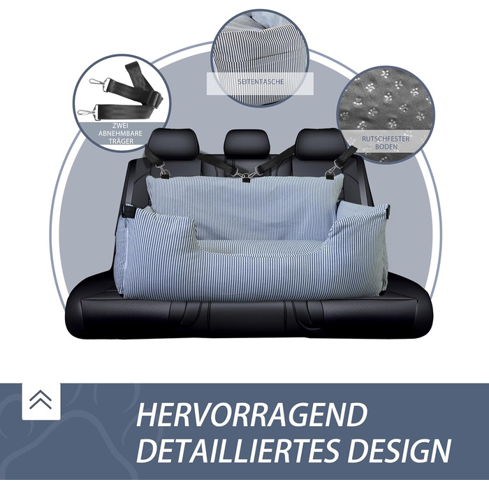 Автокрісло для собак великих та середніх порід, 110 x 45 x 55 см, практичне автобокc для собак