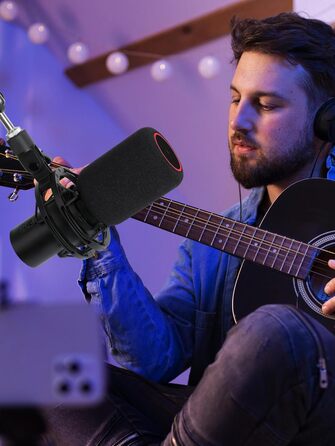 Кріплення для мікрофону HyperX QuadCast та інші - кріплення на стіл з поп-фільтром, сумісне з Blue Yeti, Razer Seiren Mini V3, Fifine AM8, YOUSHARES (XI. QuadCast 2 Windschutz - Dachlos)