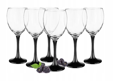 Келихи для вина Glasmark, чорні, 300 мл, 6 шт.