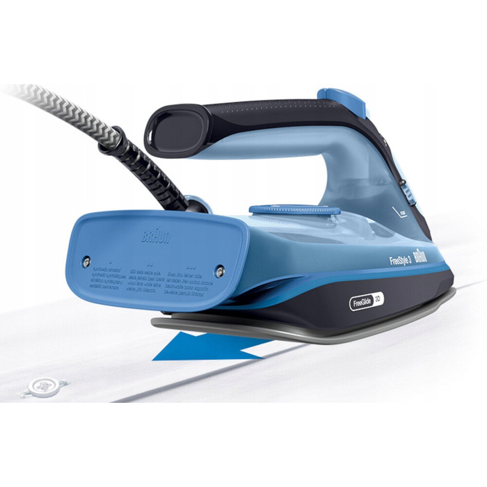 Парова праска Braun FreeStyle 3 FI3194BK 2400 Вт, синьо-чорна
