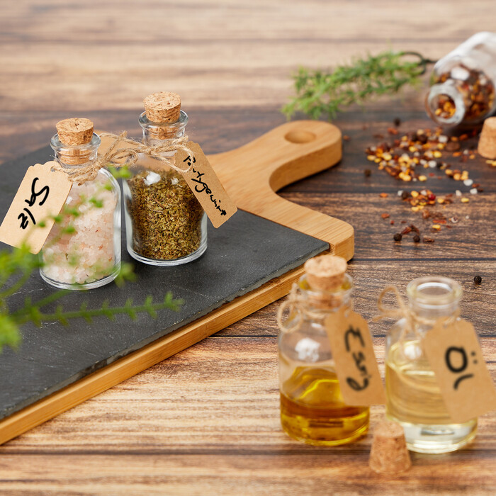 Relaxdays Decorative Glass Set with Corks