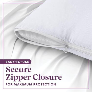 Наволочки King Size CIRCLESHOME 100% бавовна, дихаючі, захист від пилу, гіпоалергенні, комплект 6 шт (50x91 см)