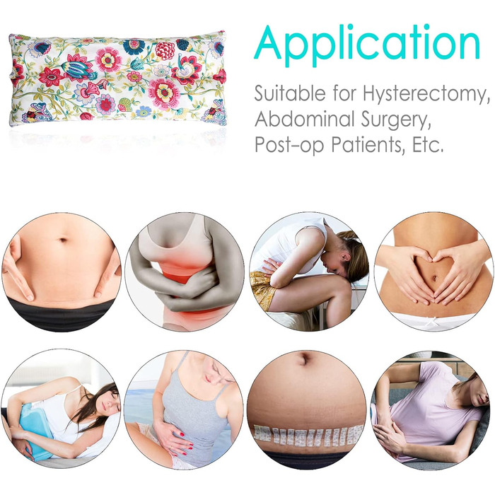 D. Cozy Pillow Belly Surgery Safety Belt Pillow with Pocket, Myomectomy Comfort Pillow for Abdominal Incision, Tummy Tuck, C-Section Recovery Gifts Women Patients (Sunflower)
