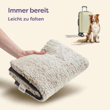 Самогріюча підстилка для собак, 90x60 см, знімний водонепроникний чохол, м'яка та тепла, з антиковзаючою основою (колір: коричневий)