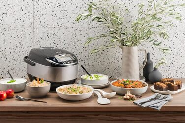 Russell Hobbs Multicooker [11-in-1: Rice cooker, slow cooker, steamer, slow cooker, baking oven, yogurt maker, etc.] Multicooker (5.0l, digital display, anti-condensation lid) 21850-56