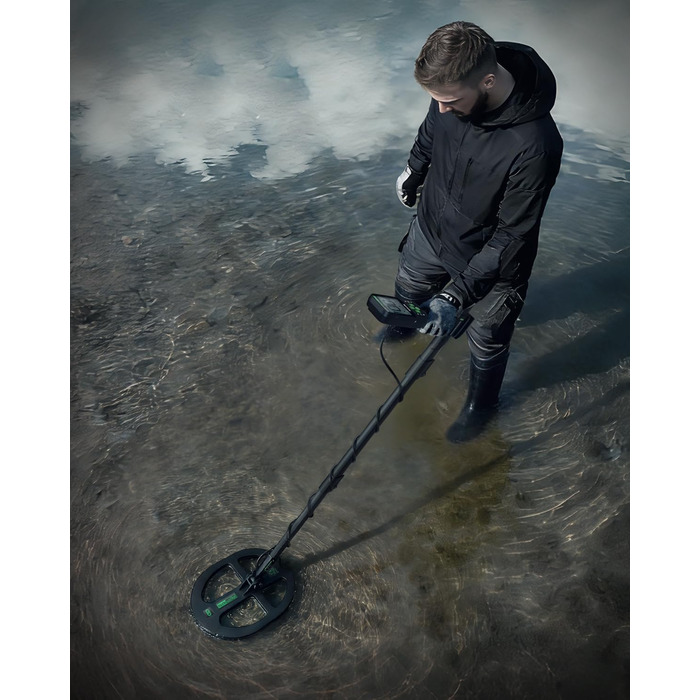 Металошукач Profi з водонепроникною котушкою 11'' DD, глибина виявлення 12''/30 см, висока чутливість до золота, 5 професійних режимів, Pinpoint для срібла