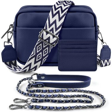 Сумка жіноча BROTOU через плече зі шкіри, крос-боді, чорна. Маленька сумка з 3 відділеннями та широким ременем