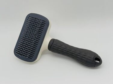 Щітка для собак та котів, самоочисна, сіра – видаляє випале шерсть, для довгої та короткої шерсті, блиск шерсті