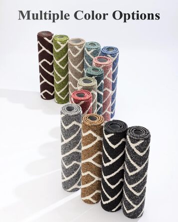 Килимок для дому Black 50 x 80 см, вологостійкий, антиковзаючий. Підходить для входу, коридору, саду, дому та тварин. Прямокутна форма, чорний колір