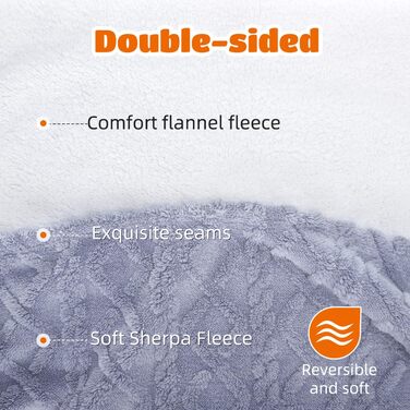 Водонепроникний коврик для собак Nobleza XXL (203 x 152 см), м'який та пухнастий, для собак та котів, можна прати в пральній машині, двосторонній чохол для захисту дивану, (M (100 x 75 см), світло-блакитний)