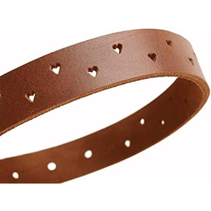 Нашийник для собак HUNTER Aalborg Soul, колір коньяк з сердечком, міцний, розмір 35