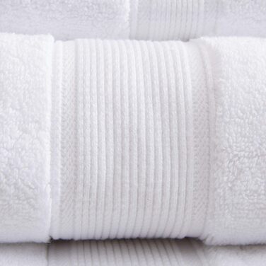 Luxurious Turkish bath towels, 800 g/m², 100% cotton, highly absorbent, long, oversized, linen-cotton blend, bath towel set, 8-piece, including 2 bath towels, 2 hand towels, and 4 washcloths, white